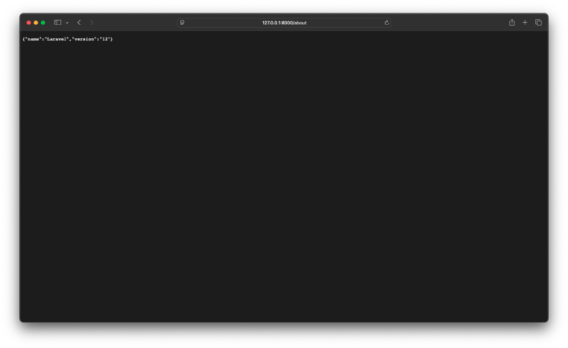 Laravel JSON Response